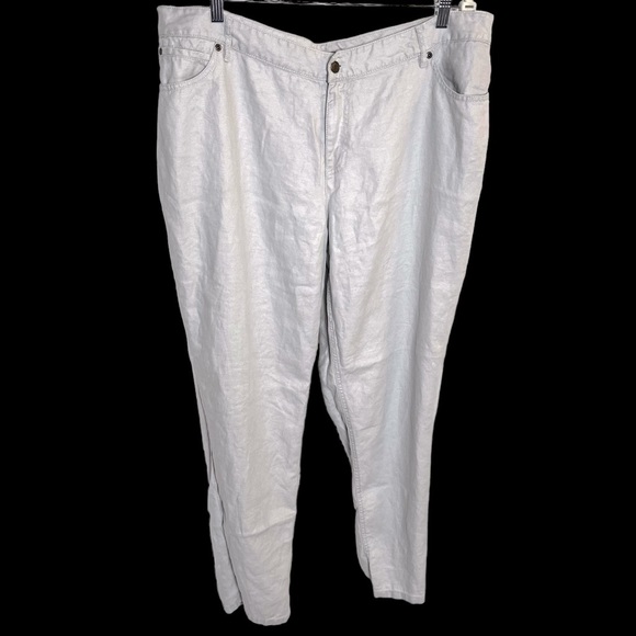 J. Jill Light Gray Straight Leg Pants - Picture 1 of 8